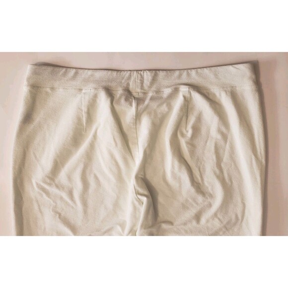 Eileen Fisher Size Medium Washable Stretch Crepe Slim Ankle Pull On Pants Ivory - Picture 12 of 12